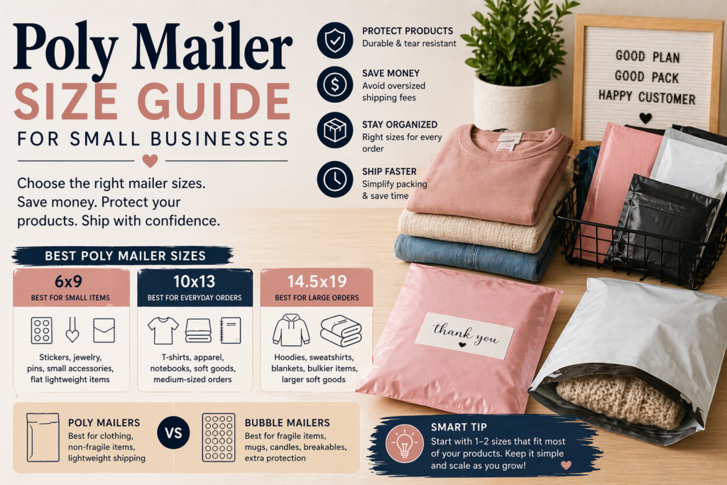 Poly Mailer Size Guide for Small Businesses