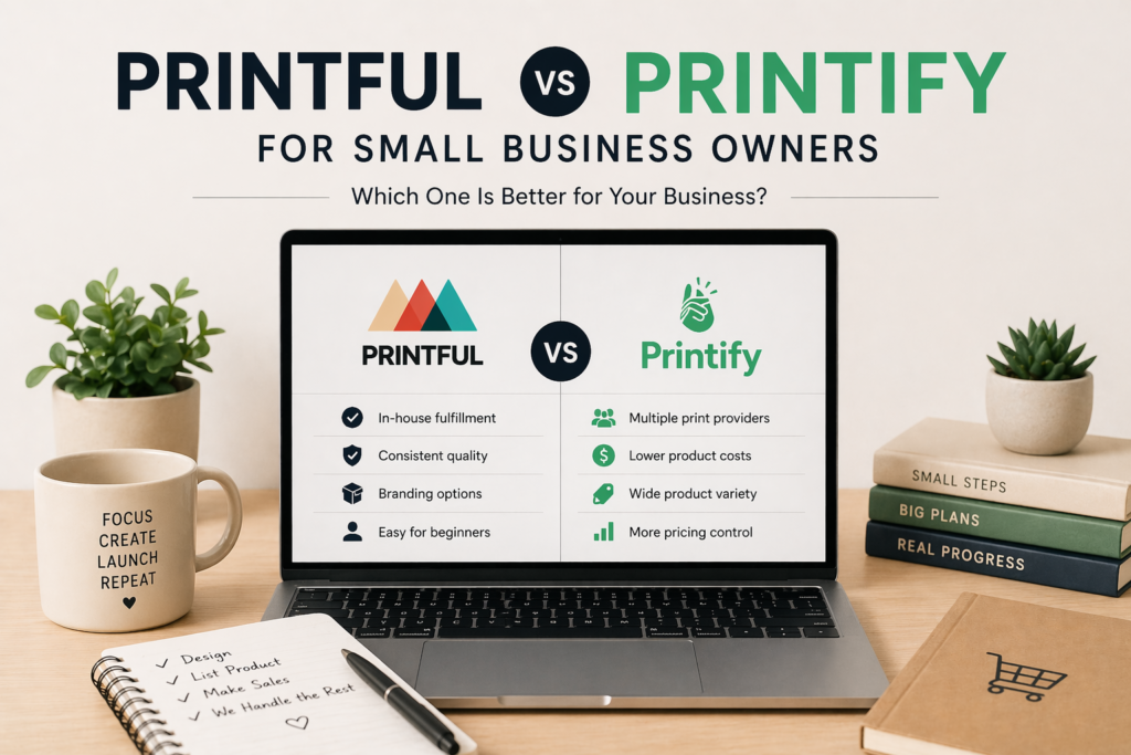 Printful vs Printify for Small Business Owners